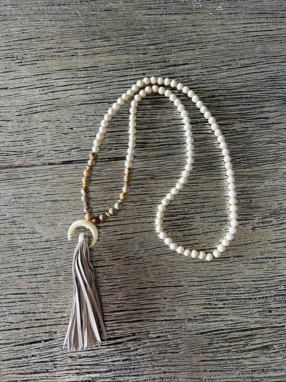 Mother Earth Prayer Mala with Picture Jasper